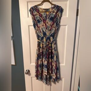 Charlie Jade Blue and White Sleeveless Sundress